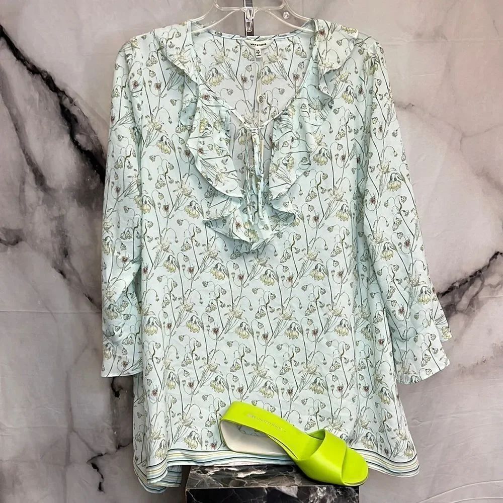 * Max studio floral blouse